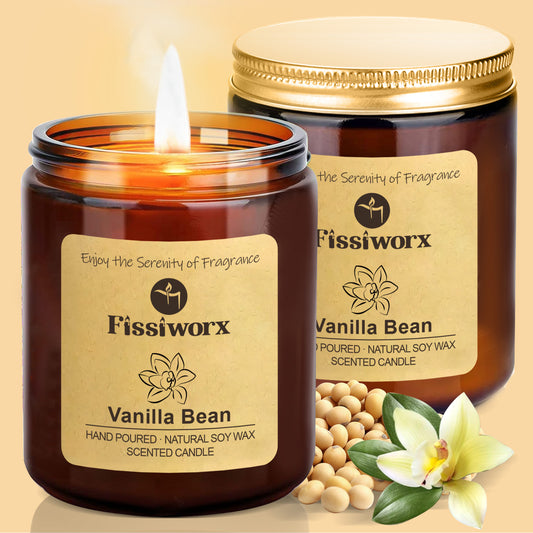 Vanilla Scented Candle amber - Fissiworx store