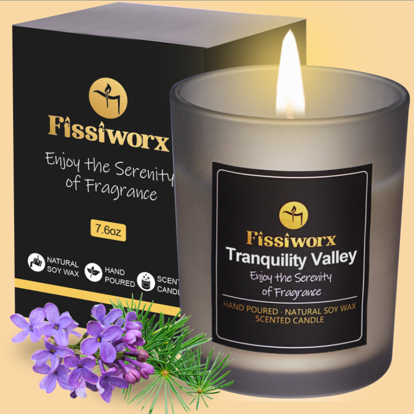 Tranquility Valley Scented Candle Black - Fissiworx store