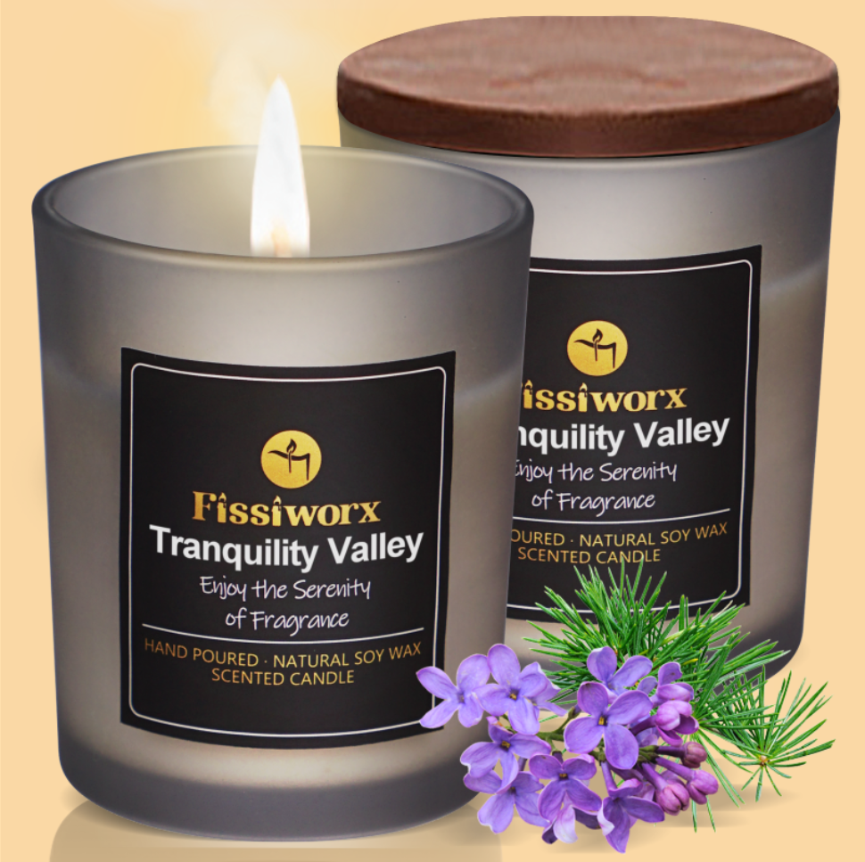 Tranquility Valley Scented Candle Black 2pcs - Fissiworx store