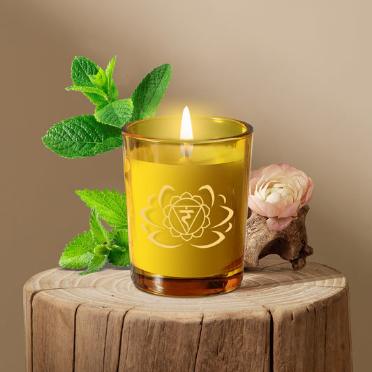 Chakra Aromatherapy Candle - Align Your Energy Centers for Meditation Yellow