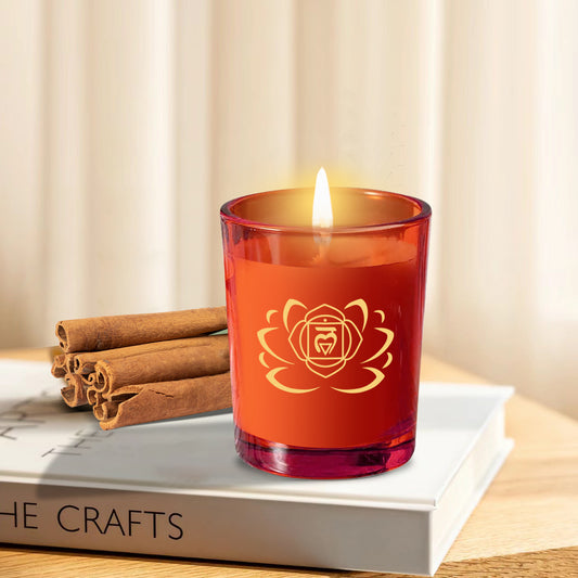 Chakra Aromatherapy Candle - Align Your Energy Centers for Meditation red